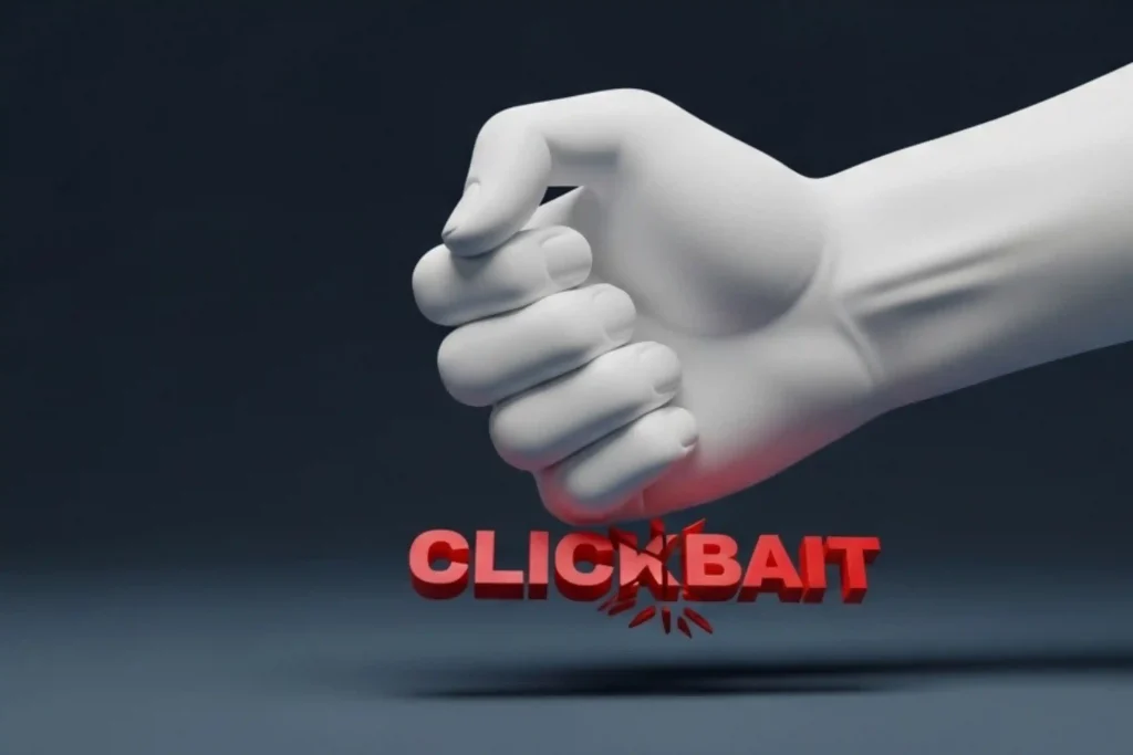 ۲. جنگ تمام عیار با کلیک بیت (Clickbait)